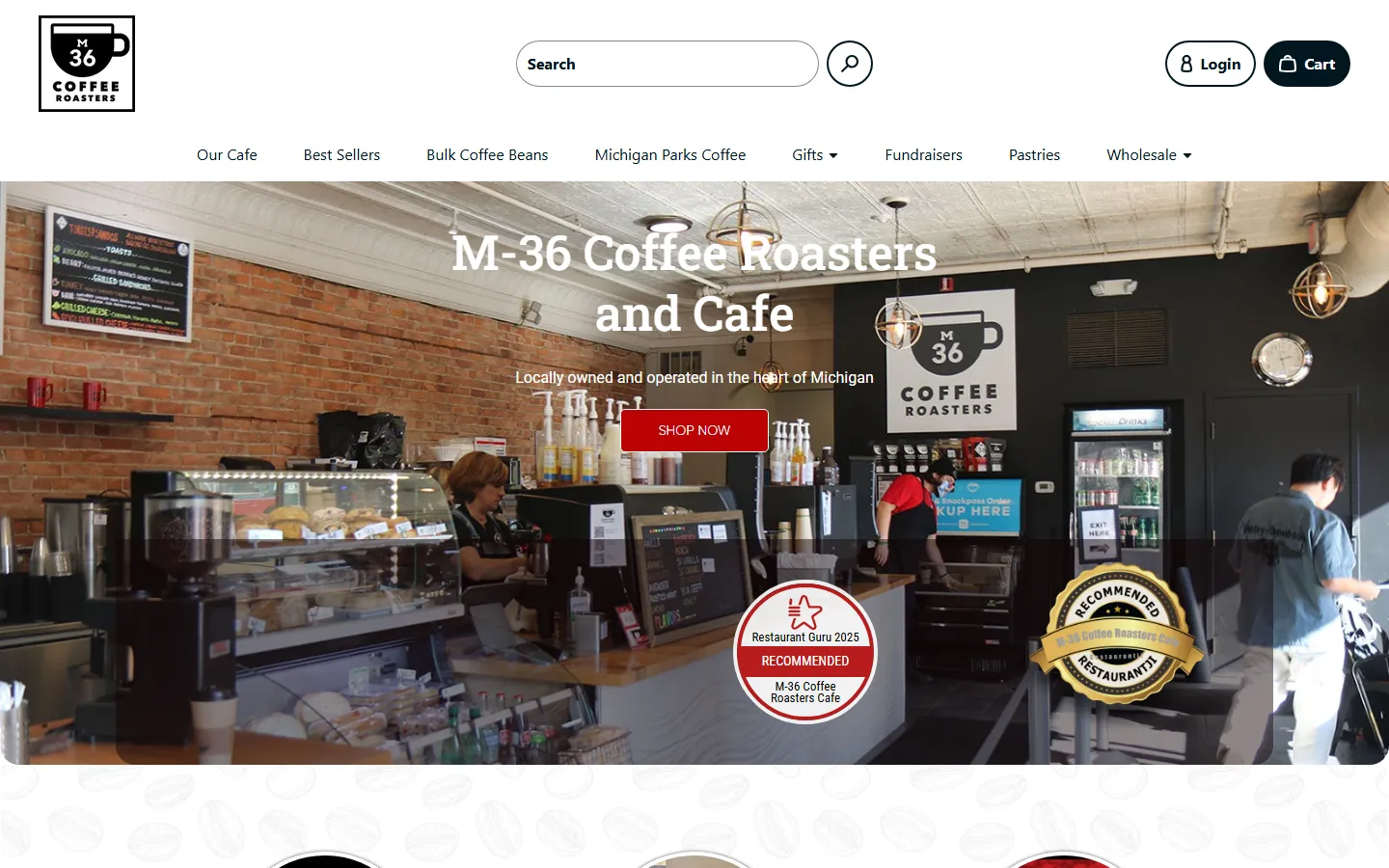 M-36 Coffee Roasters storefront