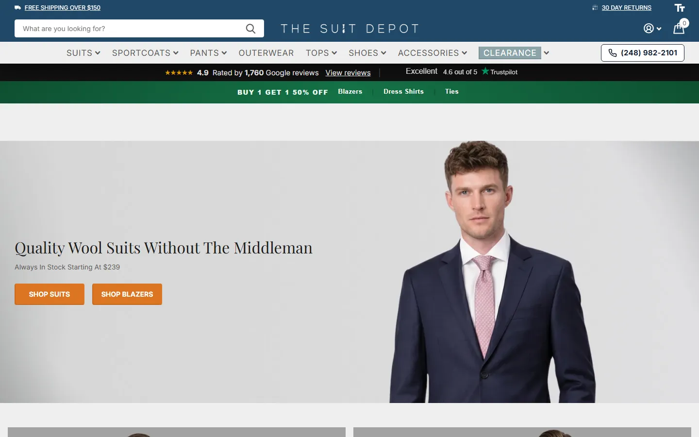 The Suit Depot storefront